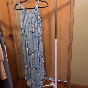 Maurices Light Blue Floral Dress
